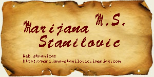 Marijana Stanilović vizit kartica